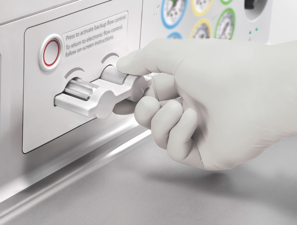 anesthesia machine in use