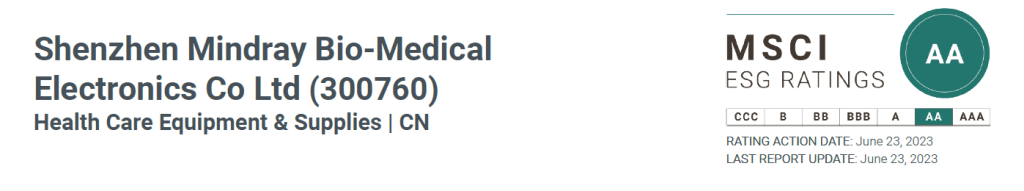 AA ESG Rating Card